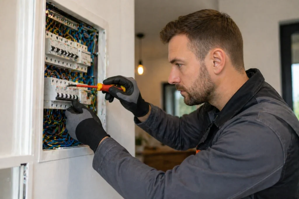 Elektricien Gorinchem controleert een groepenkast voor veilige elektra in huis