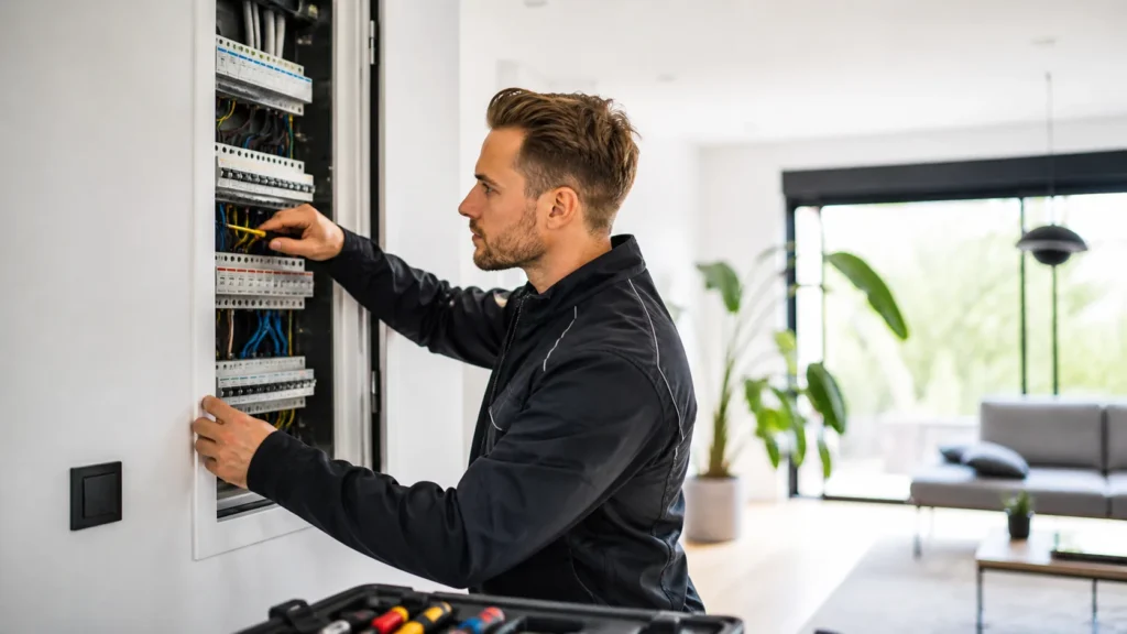 Elektricien Gorinchem controleert een meterkast voor veilige elektra en storingen