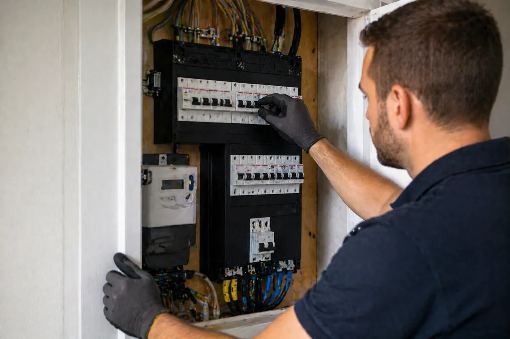 Elektricien controleert meterkast voor meterkast vervangen Gorinchem