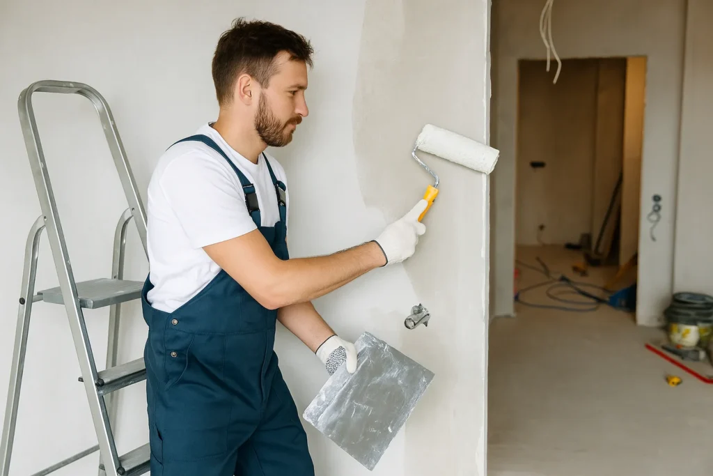 Klusbedrijf Gorinchem schildert en werkt muren af tijdens verbouwing