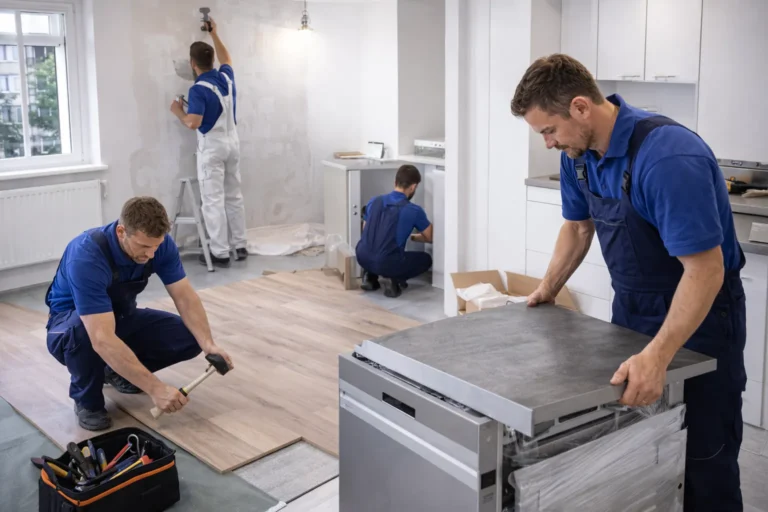 Klusbedrijf in Breda werkt gelijktijdig aan vloer, wand, keuken en renovatie in een woning