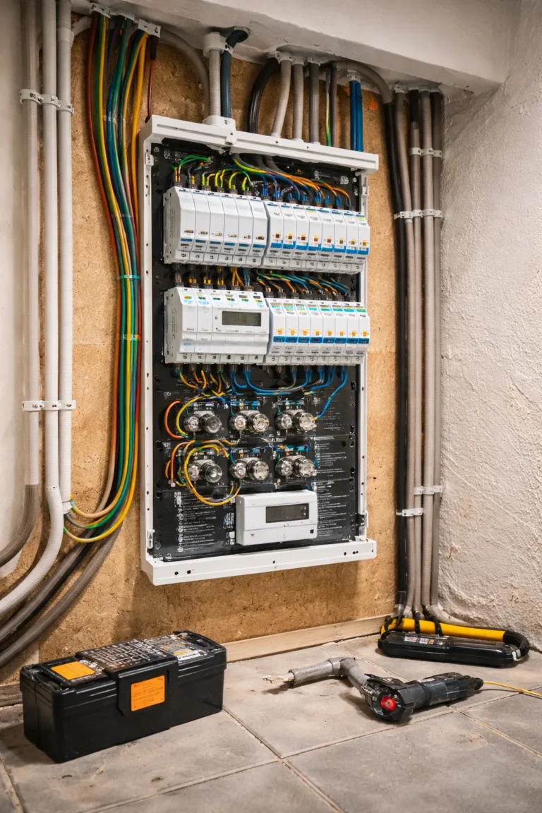 Moderne meterkast met nette bekabeling na vervanging in Gorinchem