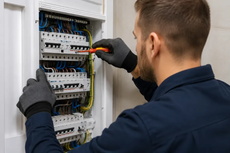 Elektricien Gorinchem werkt veilig aan een meterkast in huis