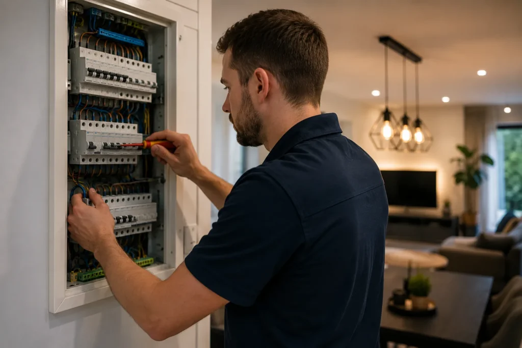 Elektricien Gorinchem controleert een groepenkast voor veilige elektra in huis