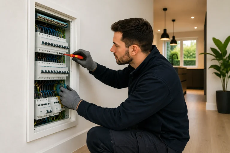 Elektricien Gorinchem werkt aan een moderne meterkast voor veilige elektra