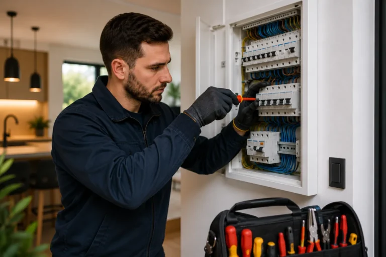 Elektricien in Gorinchem controleert een moderne groepenkast