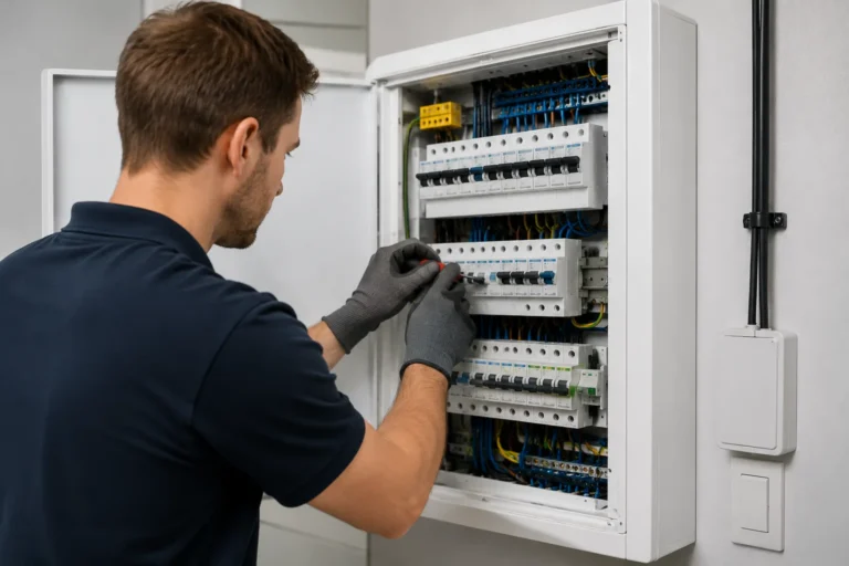 Elektricien bezig met meterkast vervangen in Gorinchem voor een veilige stroomverdeling