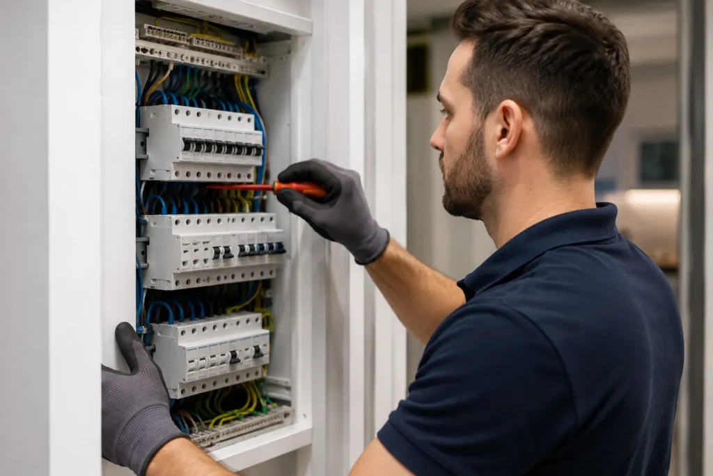Elektricien Gorinchem controleert groepenkast voor extra elektrische belasting